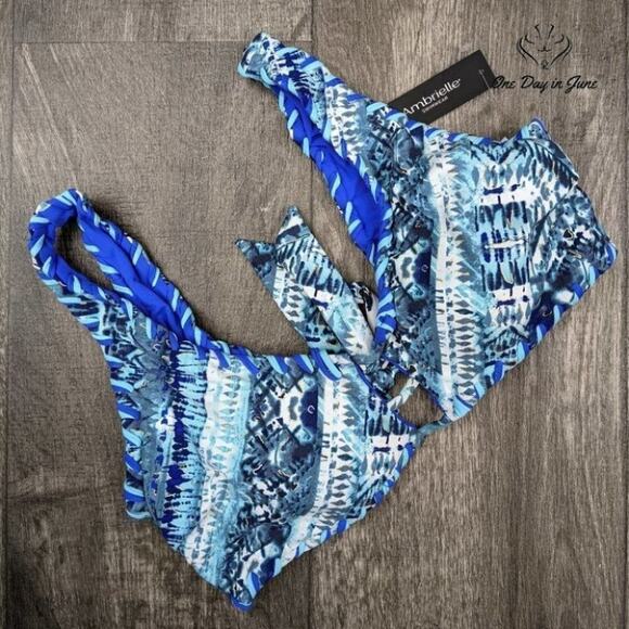 Ambrielle Geometric Bikini Top Size L - Picture 1 of 2
